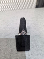 Licensed Product Womens .925 Sterling Silver Pyramid Triangle Stacking Ring