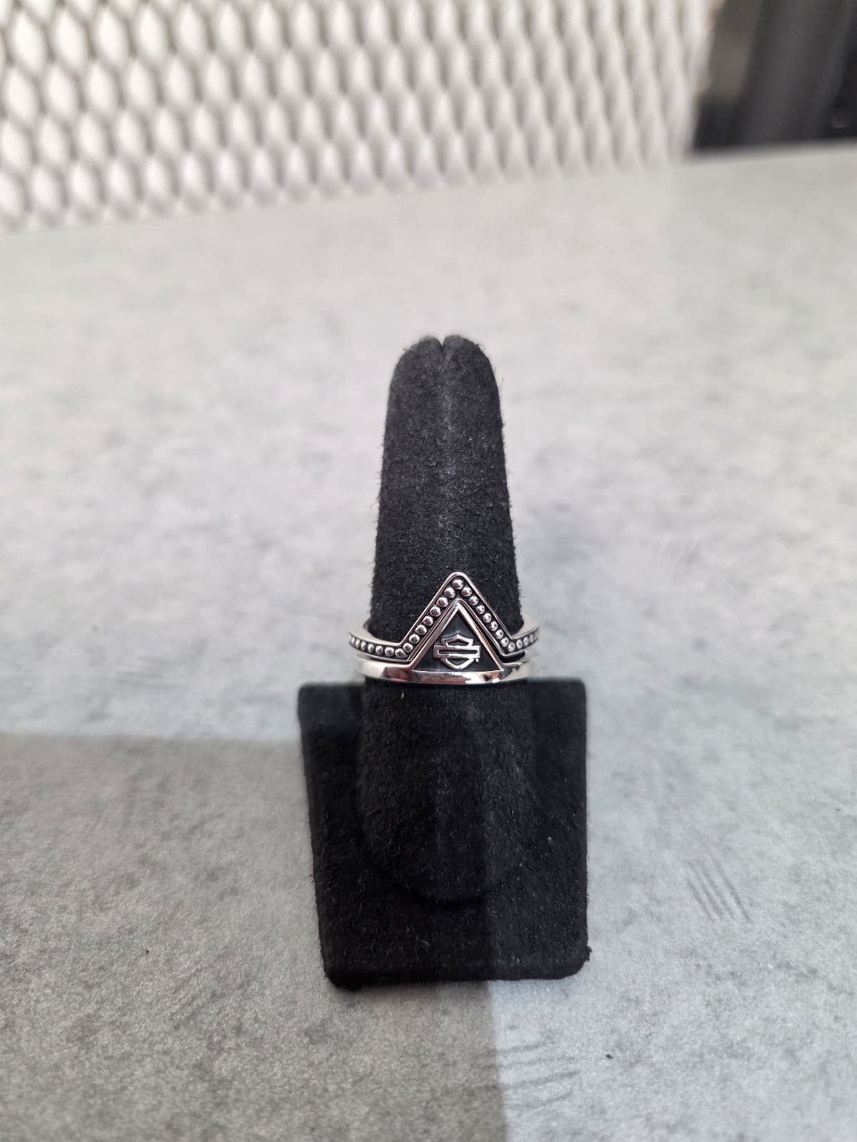 Licensed Product Womens .925 Sterling Silver Pyramid Triangle Stacking Ring