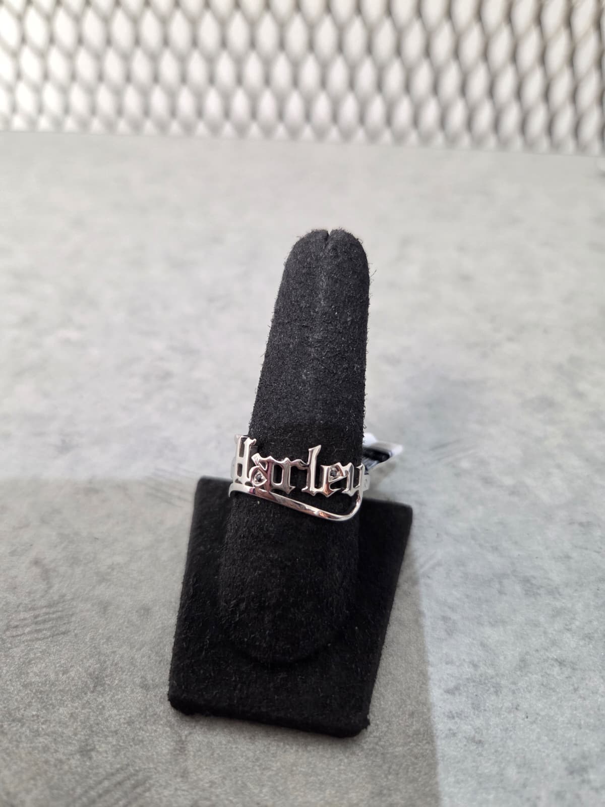 Licensed Product Womens Sterling Silver Old English Harley Ring