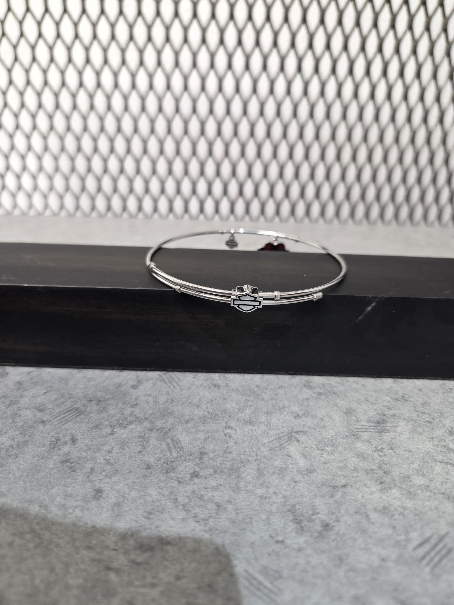 Licensed Product Womens Stainless Steel Bling Paw Charm Bangle Bracelet - Adj Main image