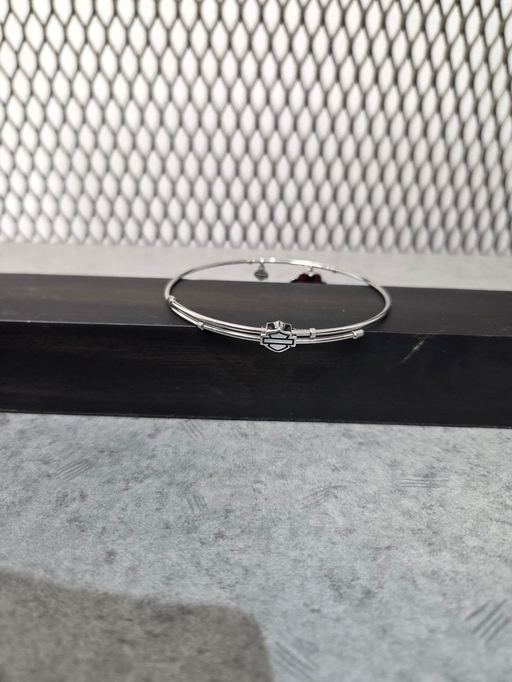 Licensed Product Womens Stainless Steel Bling Paw Charm Bangle Bracelet - Adj