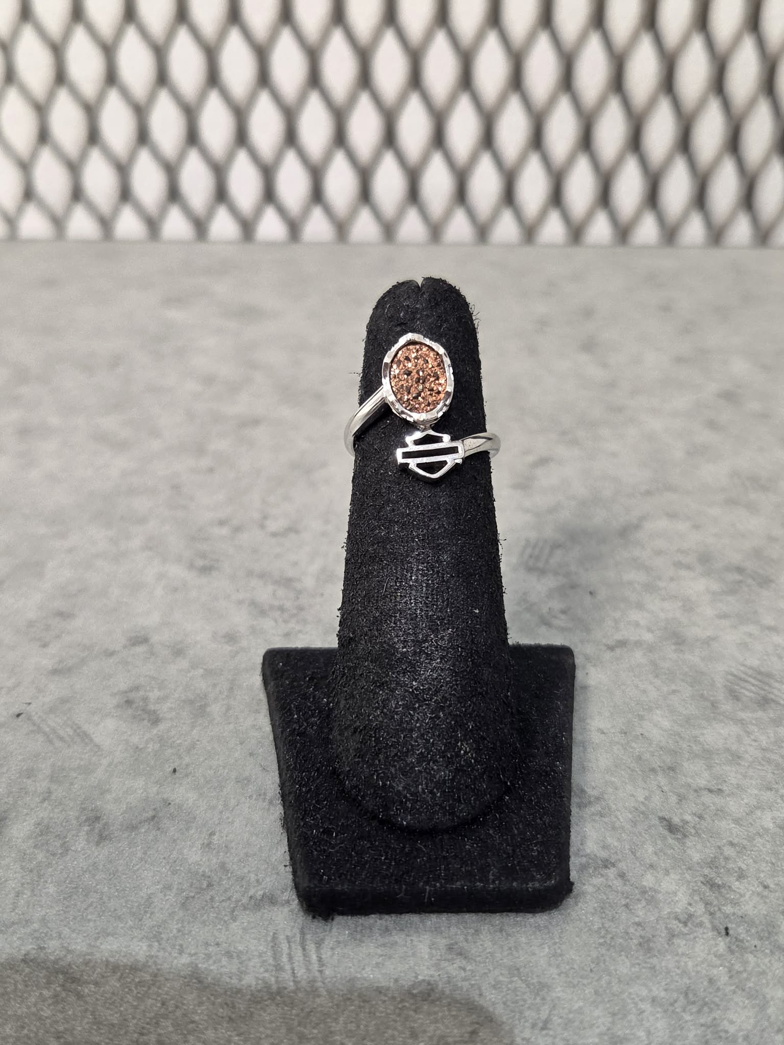 Licensed Product Womens Oval Copper Drusy Ring