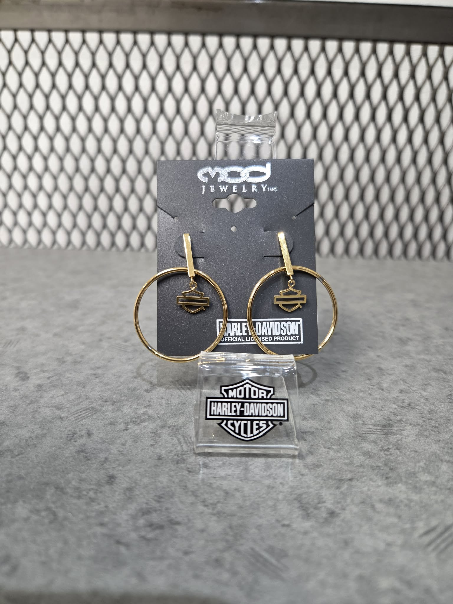 Licensed Product Womens Stainless Steel Small Gold Tone Stick Post Circle Earrings Main image