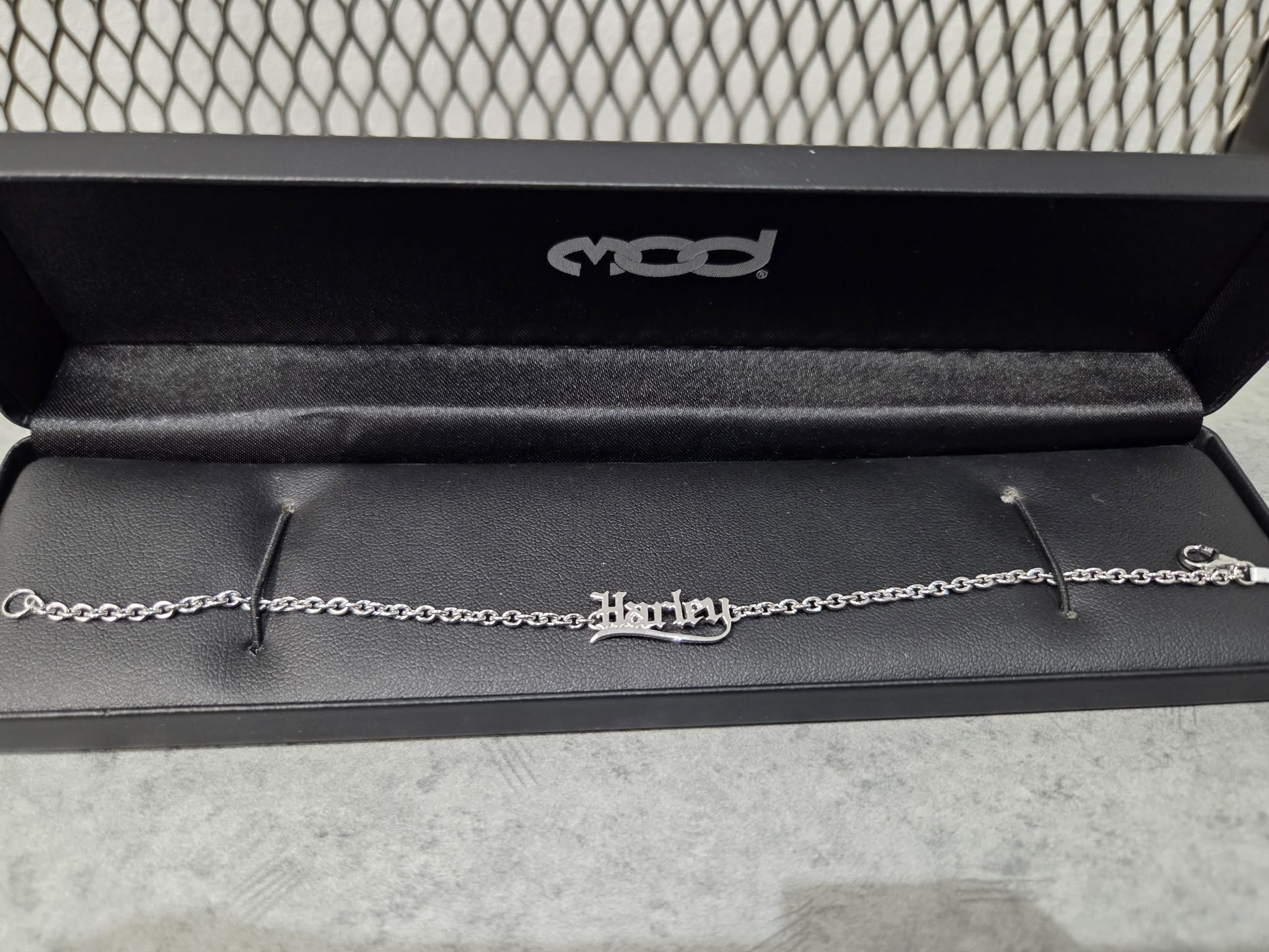 Licensed Product Womens Sterling Silver Old English Harley Bracelet Main image