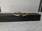 Licensed Product Womens Stainless Steel Rose Tone Braided & Smooth Double Bangle Bracelet