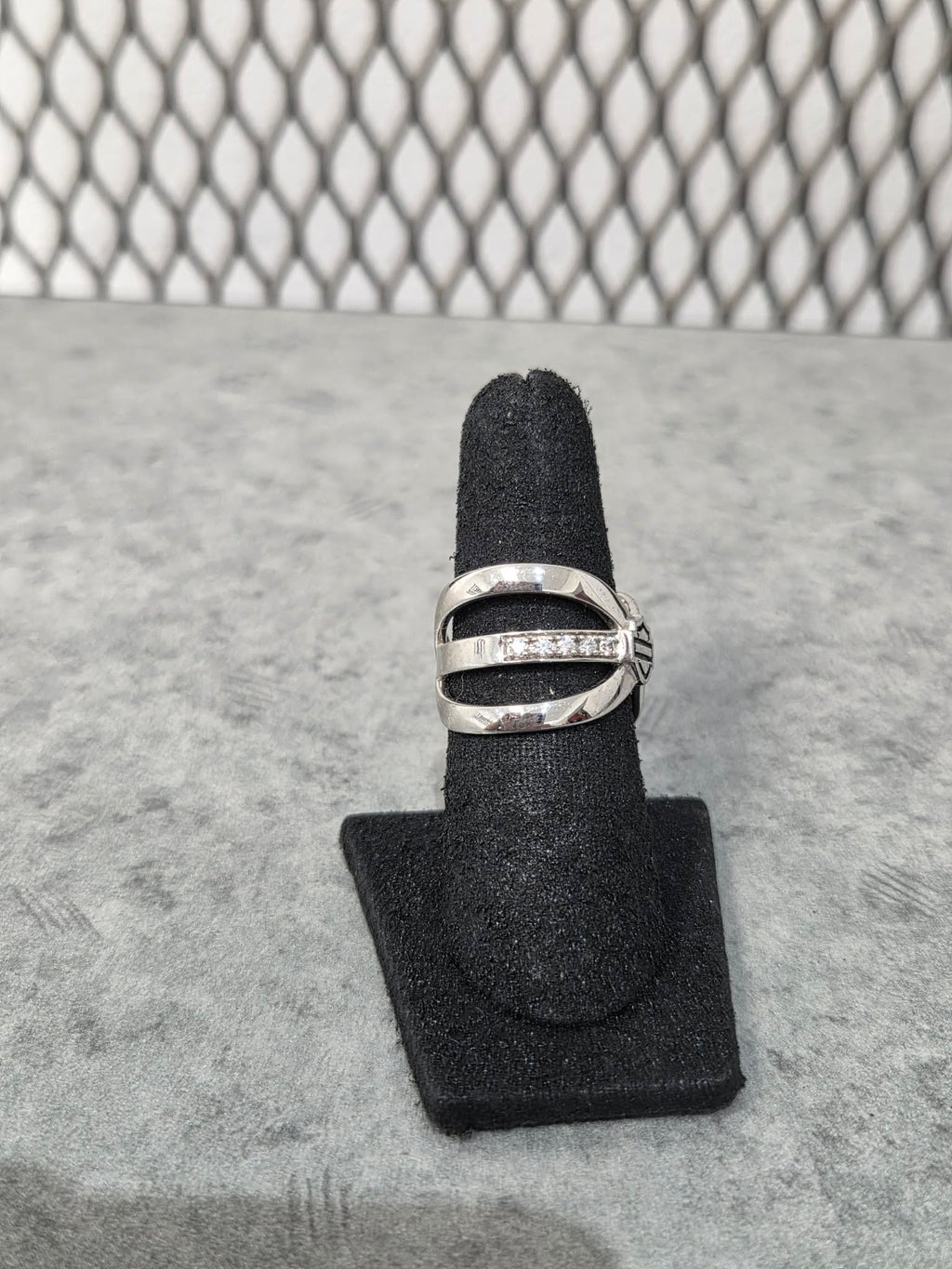 Licensed Product Womens .925 Silver Bling Cross Over Split Ring