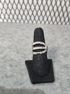 Licensed Product Womens .925 Silver Bling Cross Over Split Ring