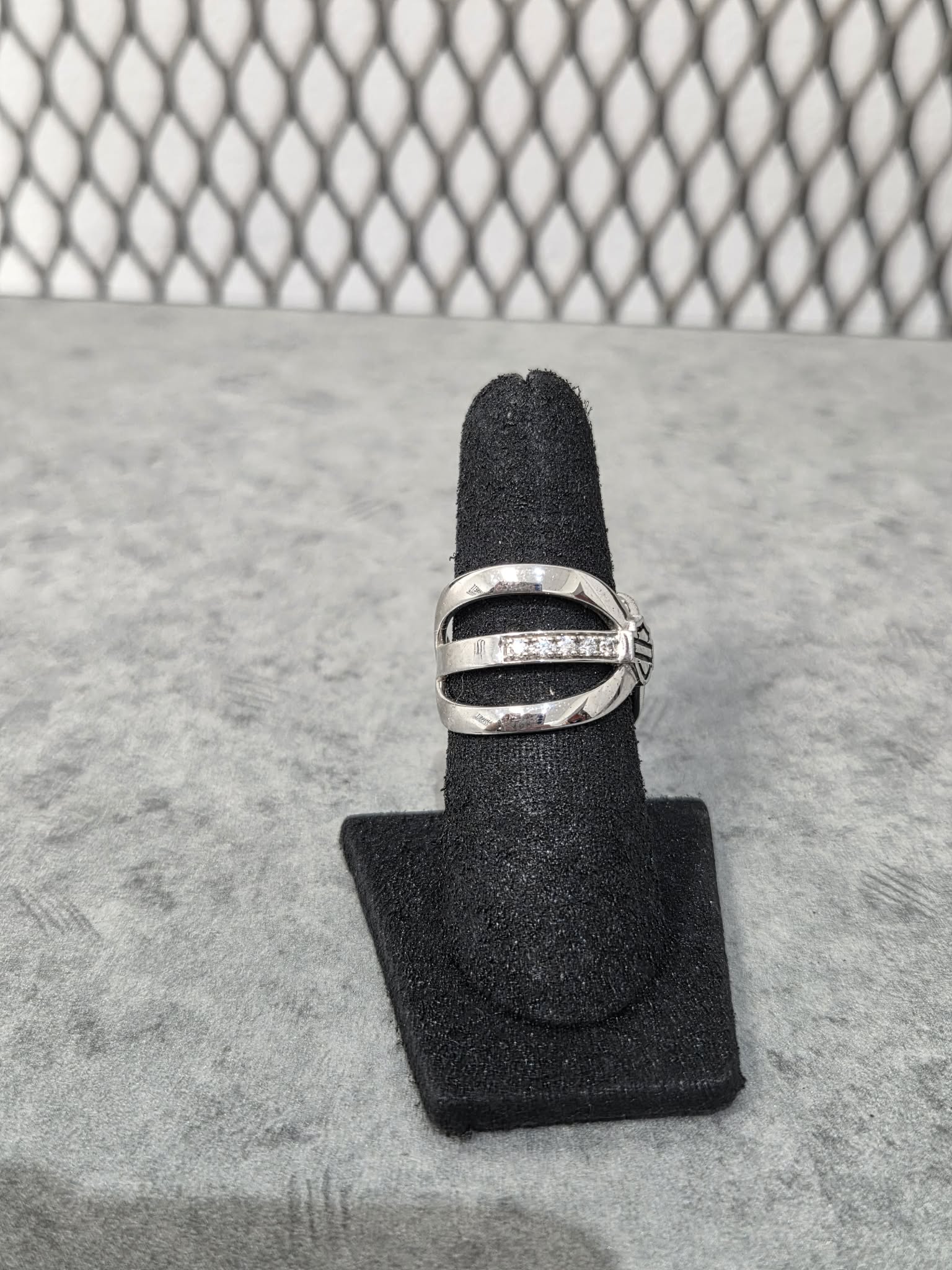 Licensed Product Womens .925 Silver Bling Cross Over Split Ring