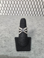 Licensed Product Womens .925 Silver Bling Cross Over Split Ring