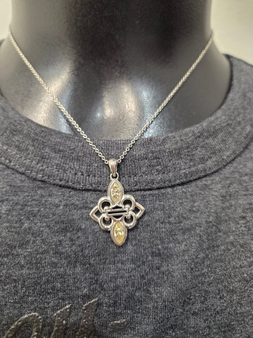 Licensed Product Womens Renaissance Canary Stone Necklace – Adjustable