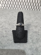 Licensed Product Womens .925 Silver Double Sided Willie G Skull with Black Stone Ring
