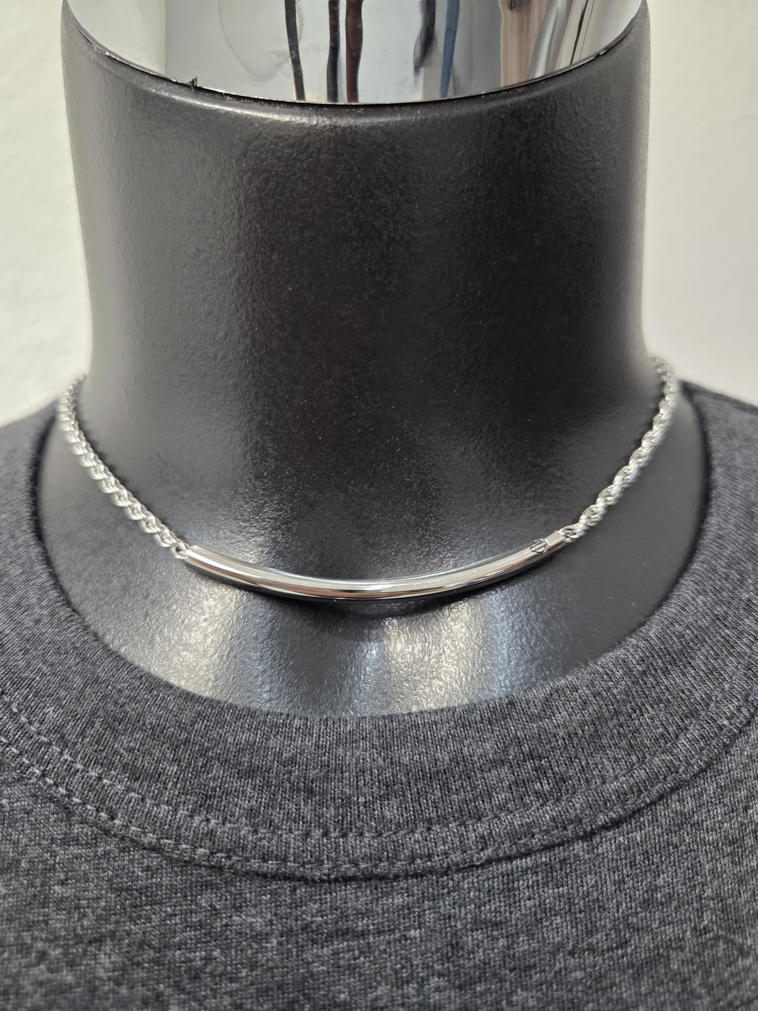 Licensed Product Womens Stainless Steel Rope Chain Necklace – Adjustable