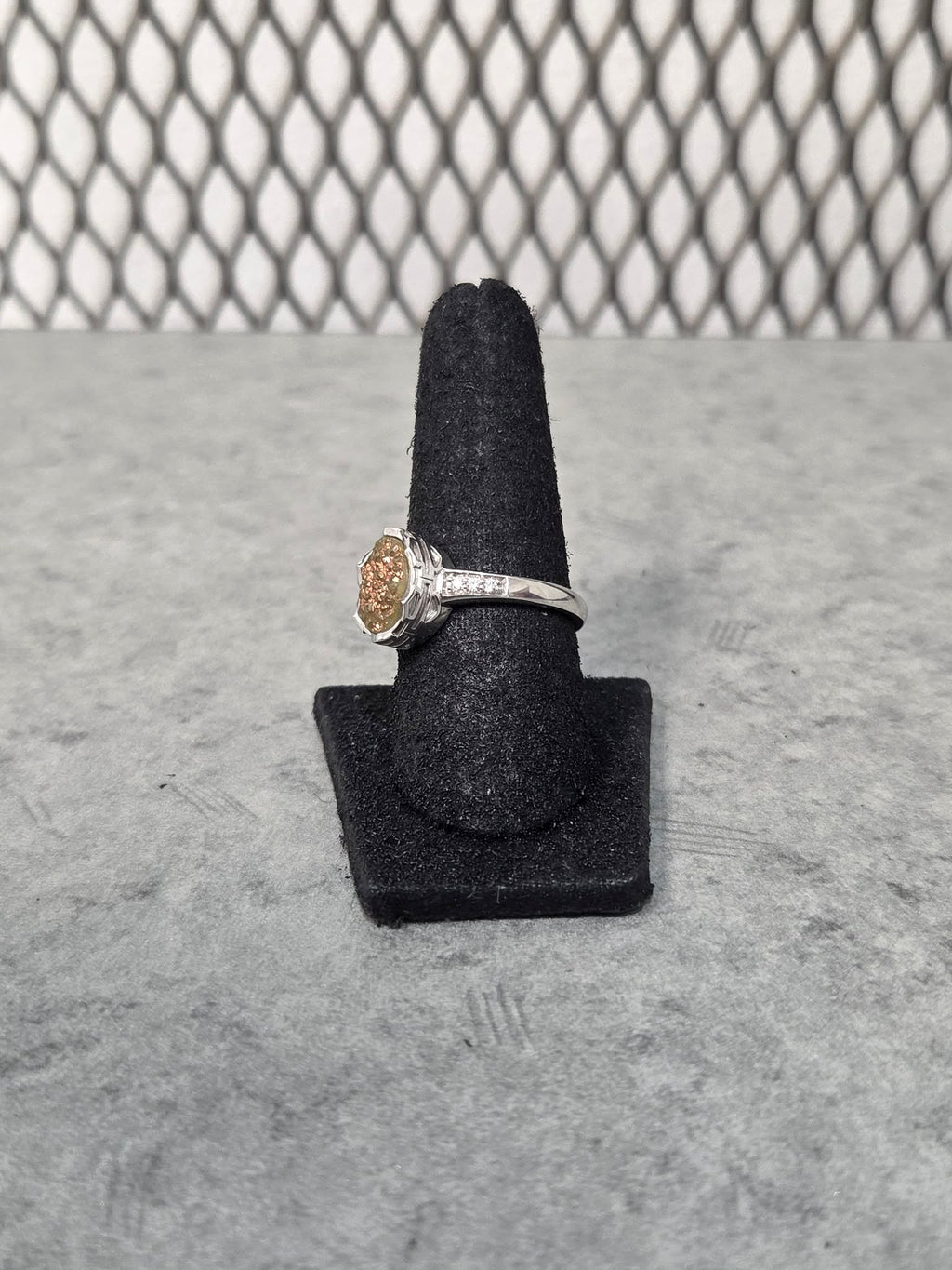 Licensed Product Womens Oval Copper Drusy Ring