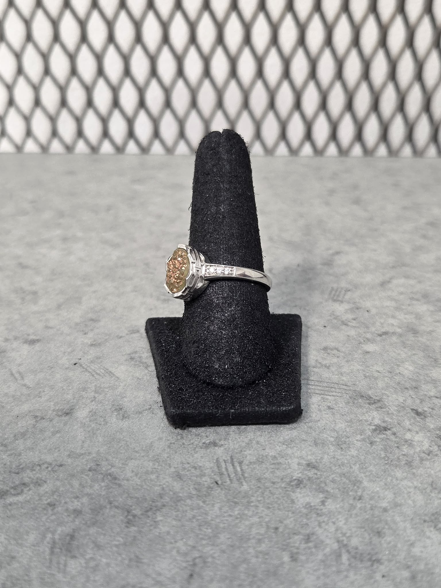 Licensed Product Womens Oval Copper Drusy Ring