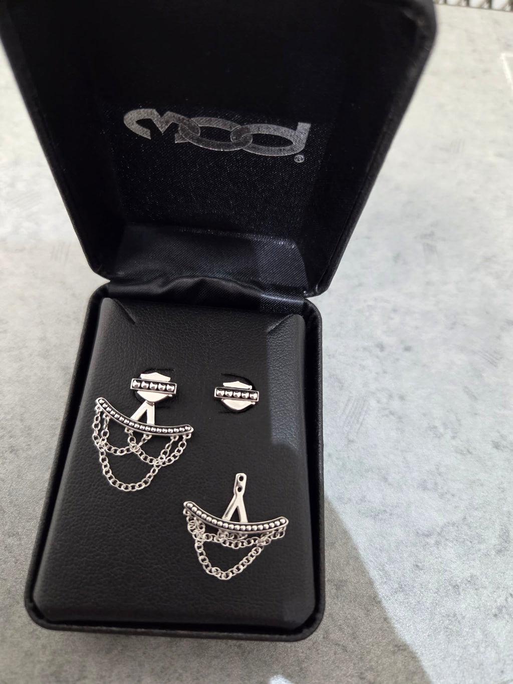 Licensed Product Womens .925 Sterling Silver Chandelier Chain Beaded Ear Jacket Earrings