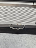 Licensed Product H-D Womens Stainless Steel Key & Lock Charm Bangle Bracelet – Adjustable