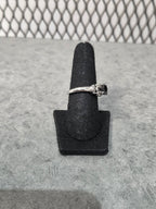 Licensed Product Womens .925 Silver Double Sided Willie G Skull with Black Stone Ring