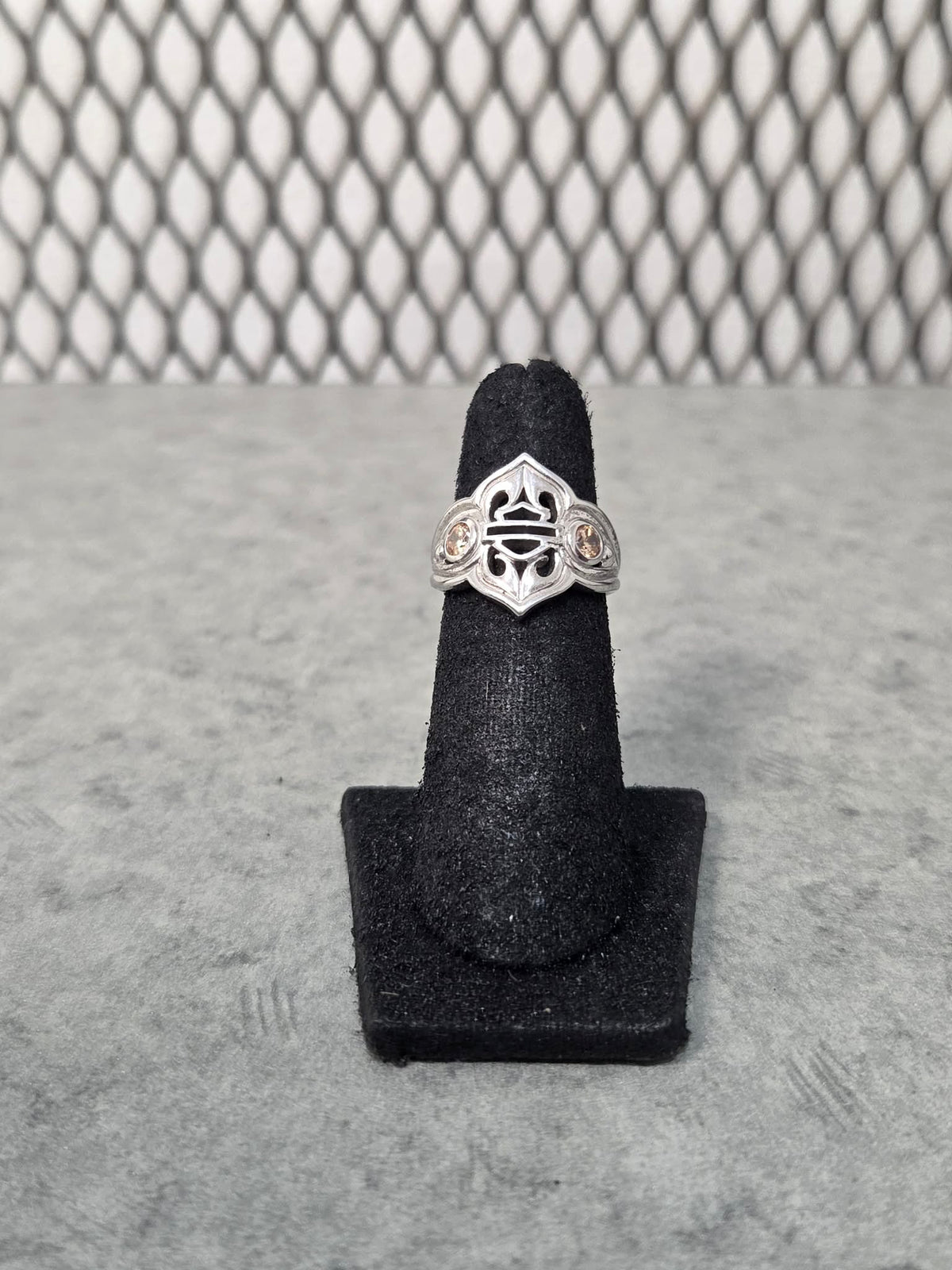 Licensed Product Womens .925 Silver Champagne Swirl Filigree Ring Main image