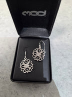 Licensed Product Womens Sterling Silver Floral Interlace Dangle Earrings