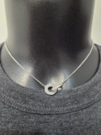 Licensed Product Womens .925 Sterling Silver Cirque Interlock Bling Necklace – Adjustable