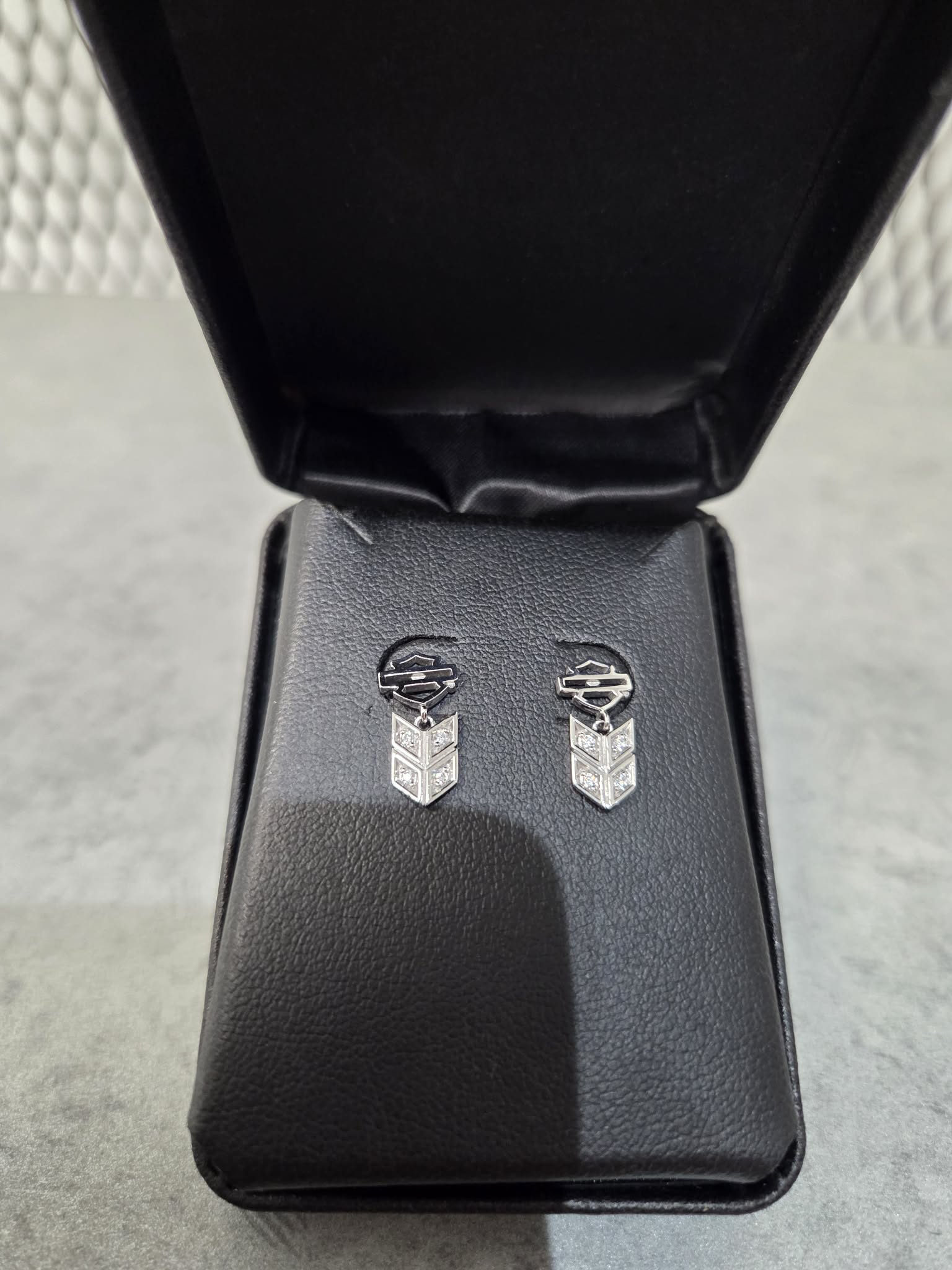 Licensed Product Womens .925 Sterling Silver Insignia Bling Post Drop Earrings Main image