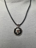 Licensed Product H-D Mens Sterling Silver Skull Wax Seal Necklace