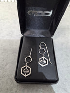 Licensed Product Womens Spinner Hexagon Drop Earrings